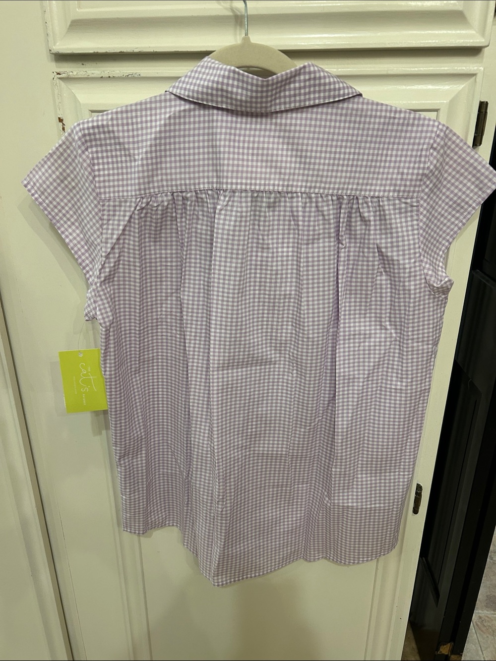 cit2 Lavender Gingham Short Pajama Set - Women's Sleepwear - Picture 6 of 9